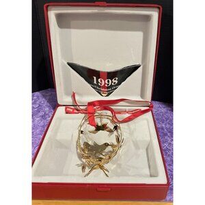 Georg Jensen 1998‎ Sheaf Birds 24 Karat Christmas Holiday Ornament Box Denmark